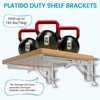 Platibo Folding Shelf Brackets,10 Inch Heavy Duty Stainless Steel Collapsible