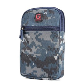 DFV mobile Mehrzweck Tarnung Gürteltasche Militär Marine für Motorola Photon Q 4G LTE - Blau (17.5 x 10 cm)