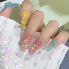 3D Mix Assorted Color Nail Charms Acrylic Multi Cute Nail Art Charms Hollow Candy Jewelry Nail Supplies for Nail Art Design DIY Crafts Accessories (Colorful Candy)