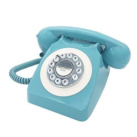 Corded Retro Phone, TelPal Vintage Old Phones, Classic 1930's Antique Landline Phones for Home & Office Decor, Novelty Hotel Telephone with Redial