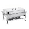 Dilitools Bufetera Chafer Plegable Entero 9 Litros Acero Inoxidable