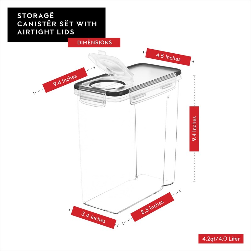 Cereal Containers Storage 2 Pack 135 fl. oz Cereal Dispenser