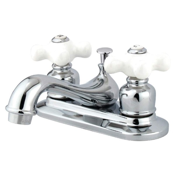 Kingston Brass GKB601PX Restoration 4-Inch Centerset Lavatory Faucet with Retail Pop-Up, 4-1/2 inch in Spout Reach, Polished Chrome