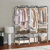LOKEME Portable Closet, Portable Closets for Hanging Clothes with 3