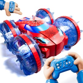 Amphibious Remote Control Car, 2.4Ghz RC Truck for Toddlers Kids Boys, Hand Gesture Stunt Hobby RC Cars Boat for Kids Boys, 4WD All Terrain Waterproof Outdoor Toys Gift for 3 4 5 6 7 8 Year olds Girls