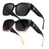 Myiaur Fit Over Glasses Sunglasses for Women, Trendy Oversized Polarized
