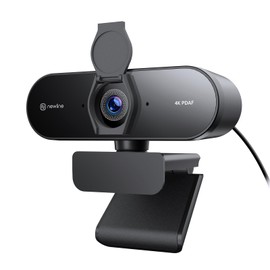 N newline 4K Webcam for PC, PDAF Autofocus, 1080P@60FPS, 79° FOV, Low Distortion, 2 Noise Reduction Mics, Privacy Cover, USB Plug&Play, PC Camera for Online Meetings, Streaming, NewEye 62