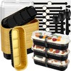EgticHome Mini Loaf Pans with Lids and Spoons (100 Pack,