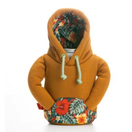 Puffin Drinkwear Hoodie Koozie Brown/Floral