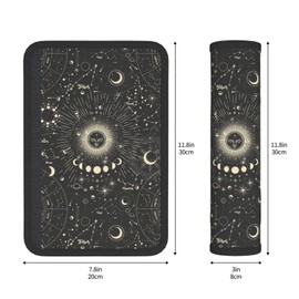 2PCS Stylish Car Seat Belt Cover Soft Comfortable Shoulder Protection Cushion Strap Pads for Adults Universal Car Accessories (Sun Mystic)