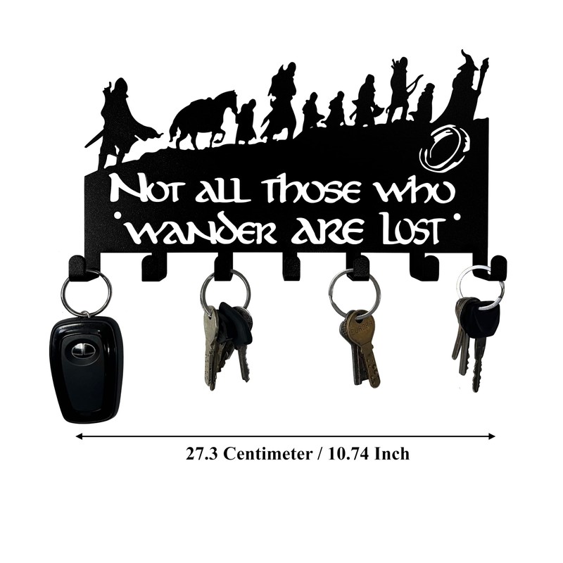 HeavenlyKraft Decorative Metal Key Holder, Wall Mounted Key Hooks for