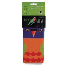 Wilson Payne Down Under Socks - Rainbow Lorikeet, 8-11