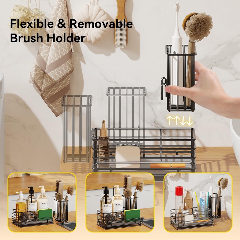 Yofidra Kitchen Sink Caddy: Sink Sponge with Instant Drying Stone,