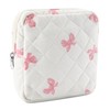 Tmtains Small Makeup Bag for Purse Mini Cotton Quilted Cosmetic
