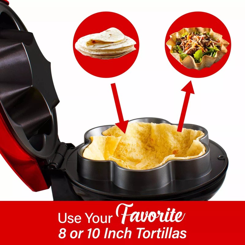 Brentwood TS-257R Taco Bowl Maker 750 Watts Red