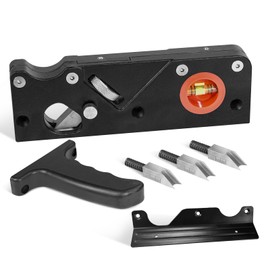 HYCHIKA Hobel Holz, Fasenhobel für Holzbearbeitung, Kantenhobel mit 4 Schneidköpfen 45°/3/5/6mm, Ergonomischer Handgriff, Ortungsblasen, Einhandhobel für Holzbearbeiter, Tischler, Schreiner