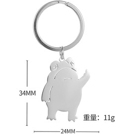 xutao Stainless Steel Cute Frog Keychain Gifts for Women Girls Funny Frog Car Keychain Bag Wallet Accessories, multicoloured