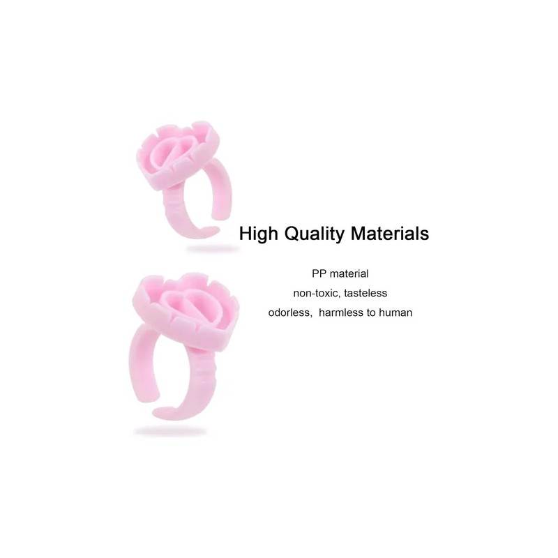 Anillos De Pegamento Para Extensin De Pestaas,100 Anillos Rosa