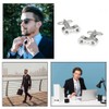 FFangBox,2 Pcs Cufflinks Bike Chain Cuff Links Copper Cuff Pins