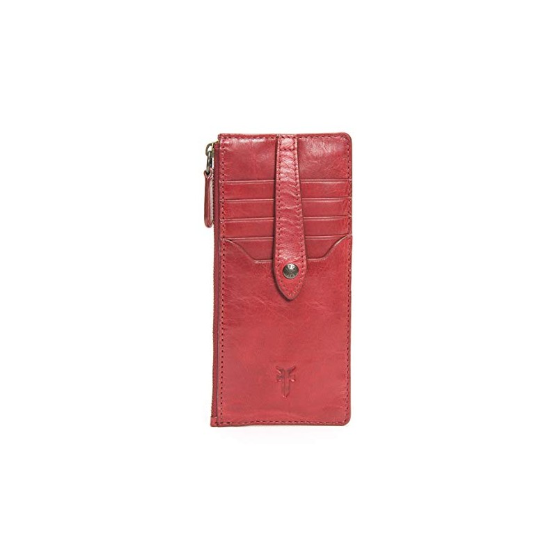 Frye womens Melissa Snap Card Leather Wallet, Red, One Size