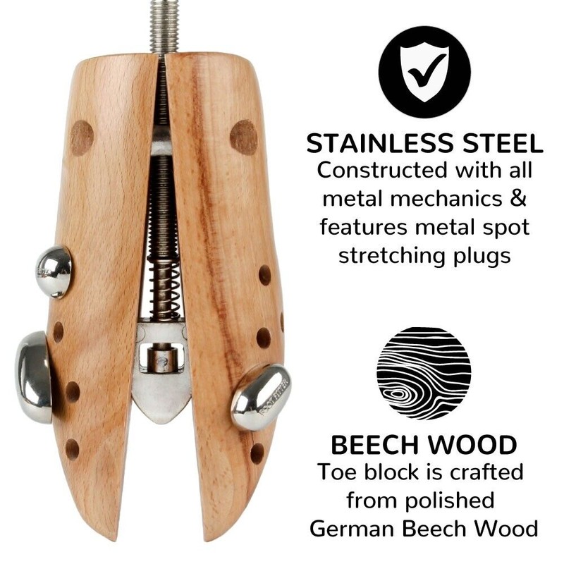FootFitter Premium Professional One-Way Shoe Stretcher, Men's Medium (8.5 -