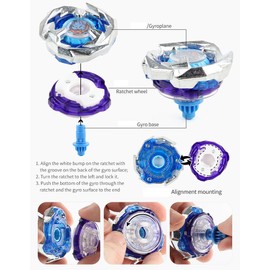 ASVEXKW Battling Set, Spinninning Top Burst Boy Combat Battling Game Set, Spinning & Launchers, Greats Birthday Gift for Boys, 8 Spinning Tops