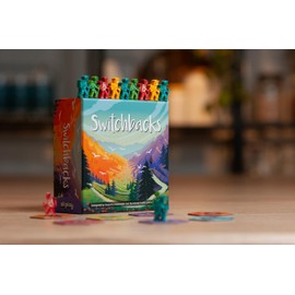 Allplay - Switchbacks Board Game for Adults and Families - Tile-Laying - Small Box - Filler Game with Fangs - 1 Minute to Teach Travel Game - 2 to 4 Players - 15 Minute Play Time