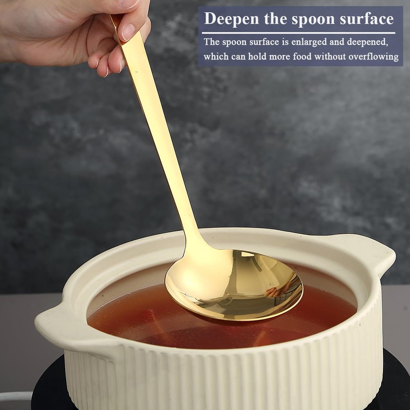 Evanda Gold Kitchen Utensils Set 6pcs, Titanium Plating Stainless Steel