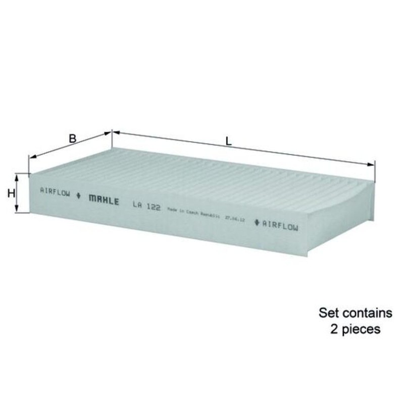 MAHLE LA 122/S Cabin Filter Particulate Filter Suitable for Honda