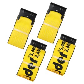 Autofonder 4" x30' Winch Straps with Flat Hook Flatbed Tie Downs Truck Straps 16200 lbs Load Capacity Cargo Control for Flatbeds, Trucks, Trailers, Farms, Rescues, Tree Saver, Yellow(4 Pack)