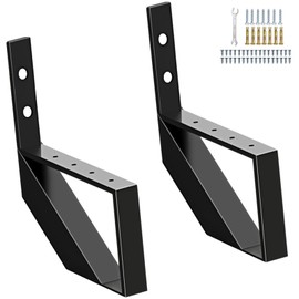 Zwinz Steel Stair Riser 1 Step, Metal Stair Stringers for Deck Height 11.9 inches, Steel Stair Step Riser for Outside Stairs (2Pack)