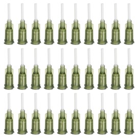 PATIKIL 14G Plastic Dispensing Needles, 30 Pcs Blunt Tips Luer Lock Glue Needle Tube with PP Flexible Tips for Liquid Glue Inks Industry Experiment, Dark Green