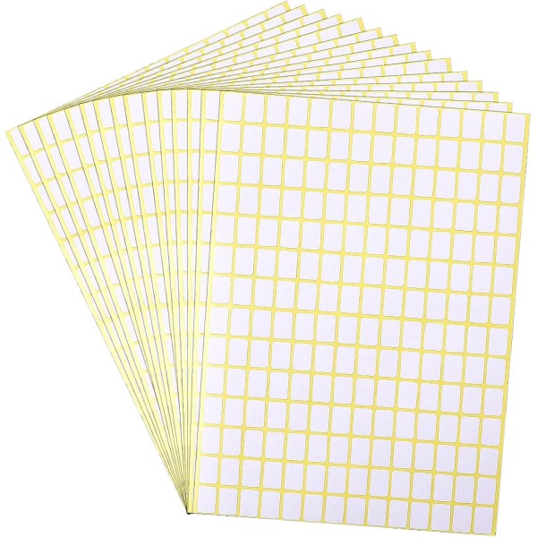 Sliverdew 2940 Pcs Matte Small White Labels Stickers Blank Small,