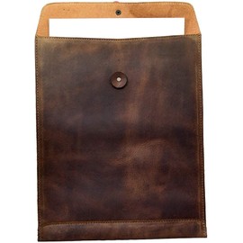 Handmade Full Grain Leather Document Holder & Portfolio Envelope Document File Folder Leather File Folder and Document Holder | Professional Organizer for Office and Work (Dark Brown)