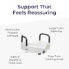 Drive Medical 2-in-1 Raised Toilet Seat with Removable Padded Arms