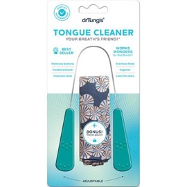 DrTung's Limpiador de lengua, raspador de lengua de acero inoxidable (paquete de 2)