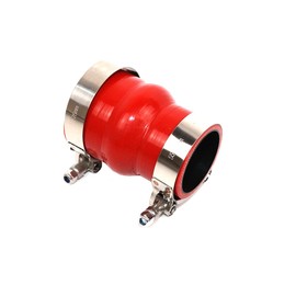 TMKOOL 4-Ply Reinforced High Temperature 2.25" to 2.75" ID Straight Reducer Silicone Coupler Hump Hose 4" Length With Stainless Steel T Bolt Clamps (2.25"-2.75", RED)