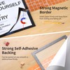 VRAZY 8Pack Magnetic Sign Holder 8.5 x 11 Wall Mount,