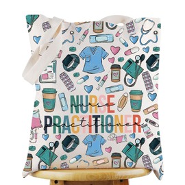 WZMPA - Bolsa de cosméticos para enfermeras y prácticas, regalo médico, para enfermeras, prácticas, graduaciones, maquillaje, con cierre, para regalo de agradecimiento, Enfermera practicante T, Bolsa