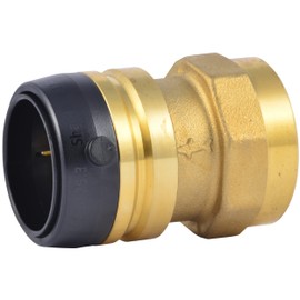 SharkBite 1-1/4 Inch FNPT Adapter, Push to Connect Brass Plumbing Fitting, PEX Pipe, Copper, CPVC, PE-RT, HDPE, UXL113532F