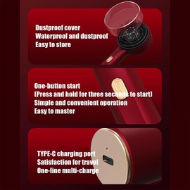 Red Light Hair Massager, Red Light Massager, Hair Massager Brush,Scalp Massager With 3 Gears,Electric Scalp Massager And Hair Oil Applicator (Black)