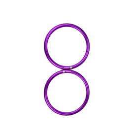 Topind 3" Large Size Aluminium Baby Sling Rings for Baby Carriers & Slings of 2 pcs Silver (Purple)