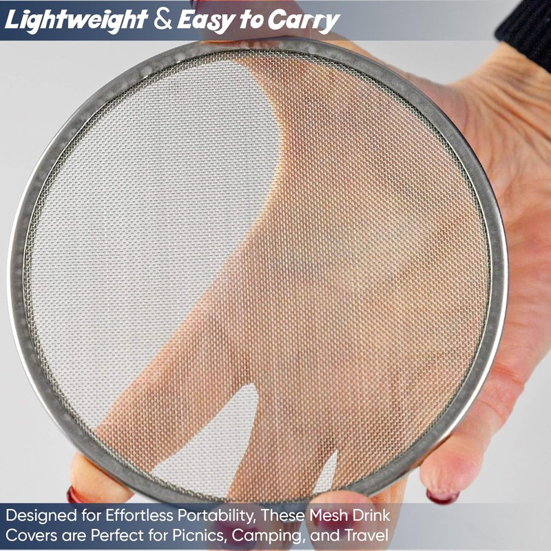 Home-X Pack of 4 Wine Glass Covers – BPA-Free Stainless