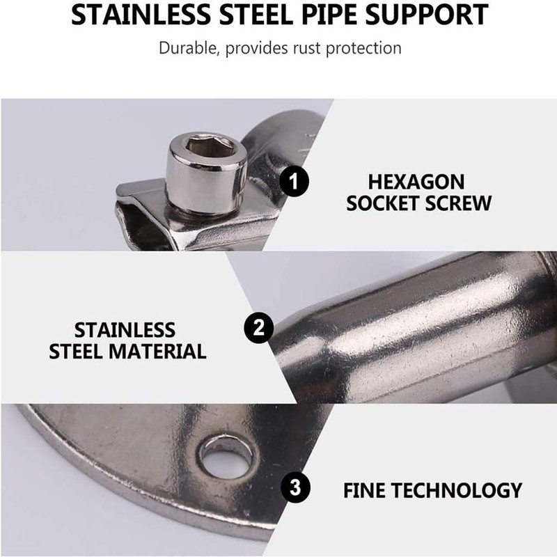 TOOSOAR Pack of 4 adjustable pipe brackets, wall mount, ceiling