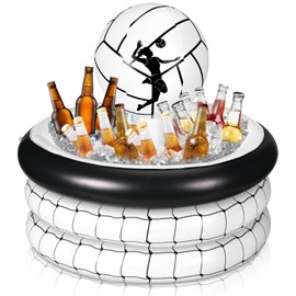 Bencailor Inflatable Cooler Inflatable Football Drink Cooler Football Toss Game Decoration Rugby Basketball Baseball Blow up PVC Sports Field Party Supply(Volleyball)