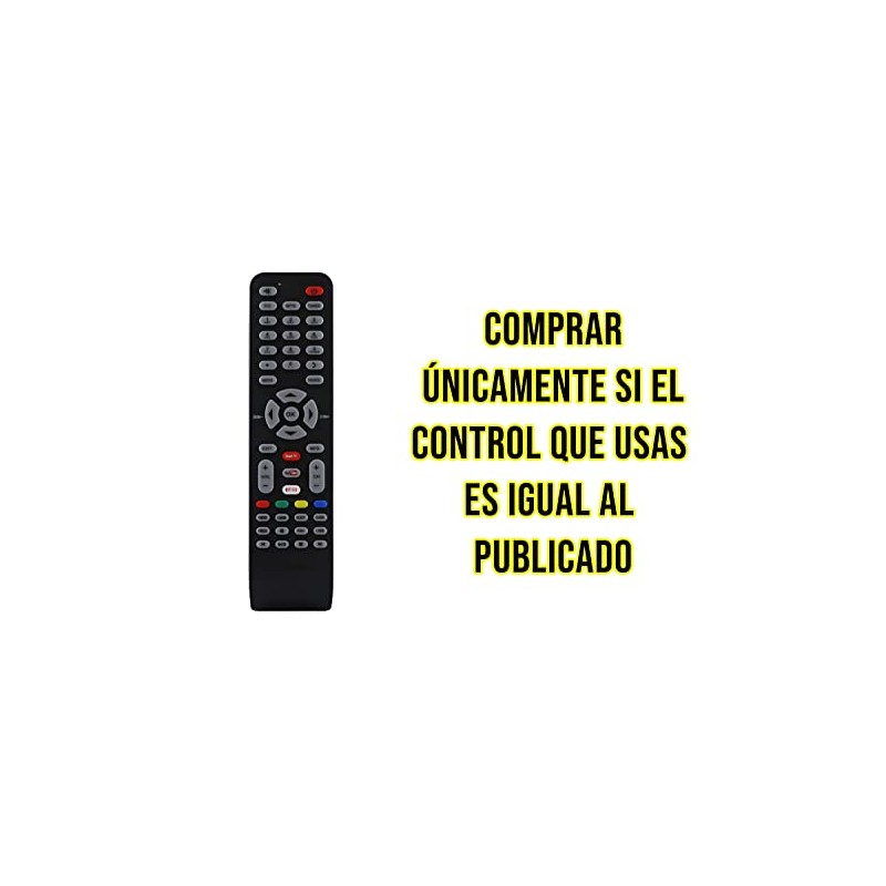 Control Remoto TCL ROWA Smart TV Pantalla LED Directo