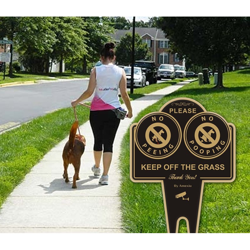 Amexiu No Pooping No Peeing Dog Sign, Keep Dog off