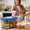 Olimingse Bread Box For Kitchen Countertop, Airtight Bread Storage Container,
