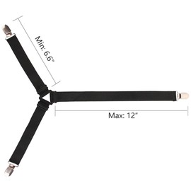 4 Pcs Bed Sheet Holders Straps,Adjustable Triangle Bed Sheet Straps Clips for Fitted Sheets, Mattress Covers, Sofa Cushion