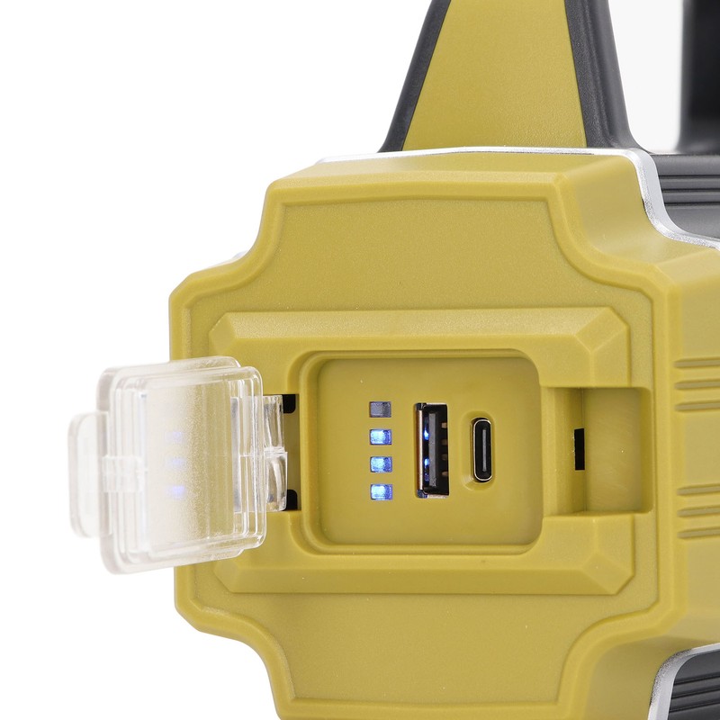 Solar Flashlight Front Side Lighting 6 Gear Super Bright USB